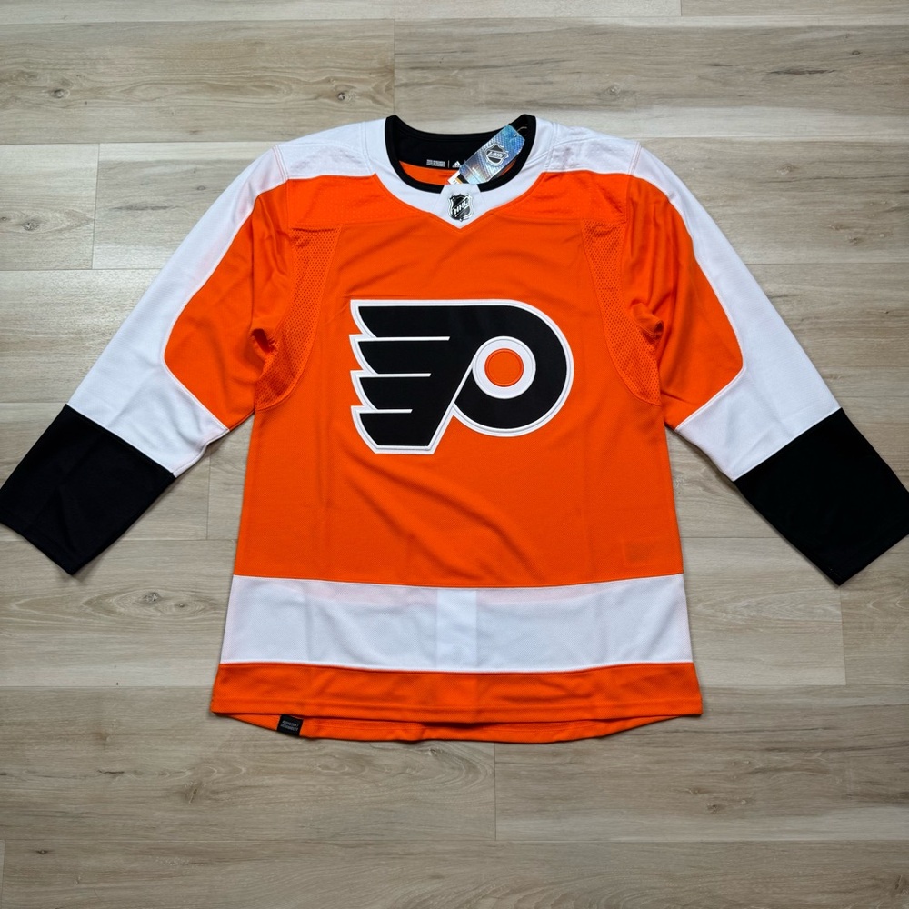 Adidas Philadelphia Flyers Team Issue Authentic Orange Home Jersey 46 (S) 52 (L)